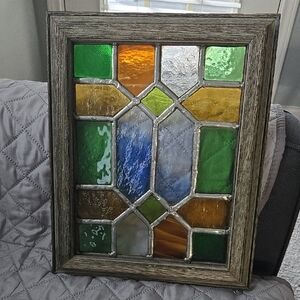 Colorful Stained Glass Window Panel